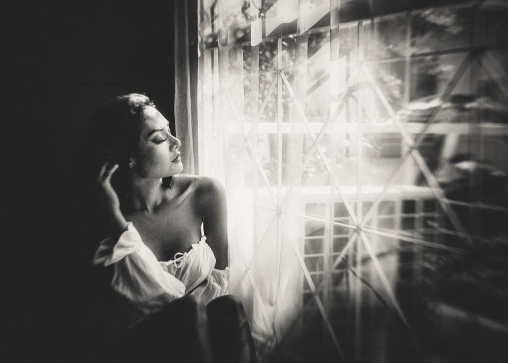 Pensive Window Gaze by ADIREK M — canvas wall art