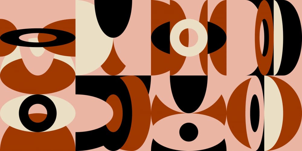 Retro Abstract Shapes by Dina Dankers — canvas wall art