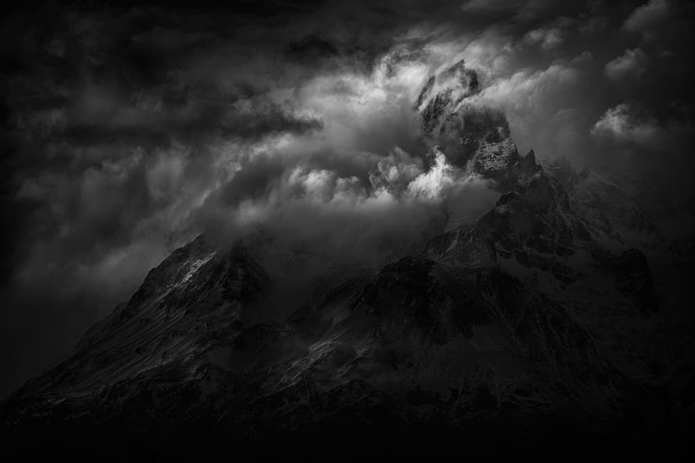 Stormy Mountain Landscape by Peter Svoboda MQEP — canvas wall art