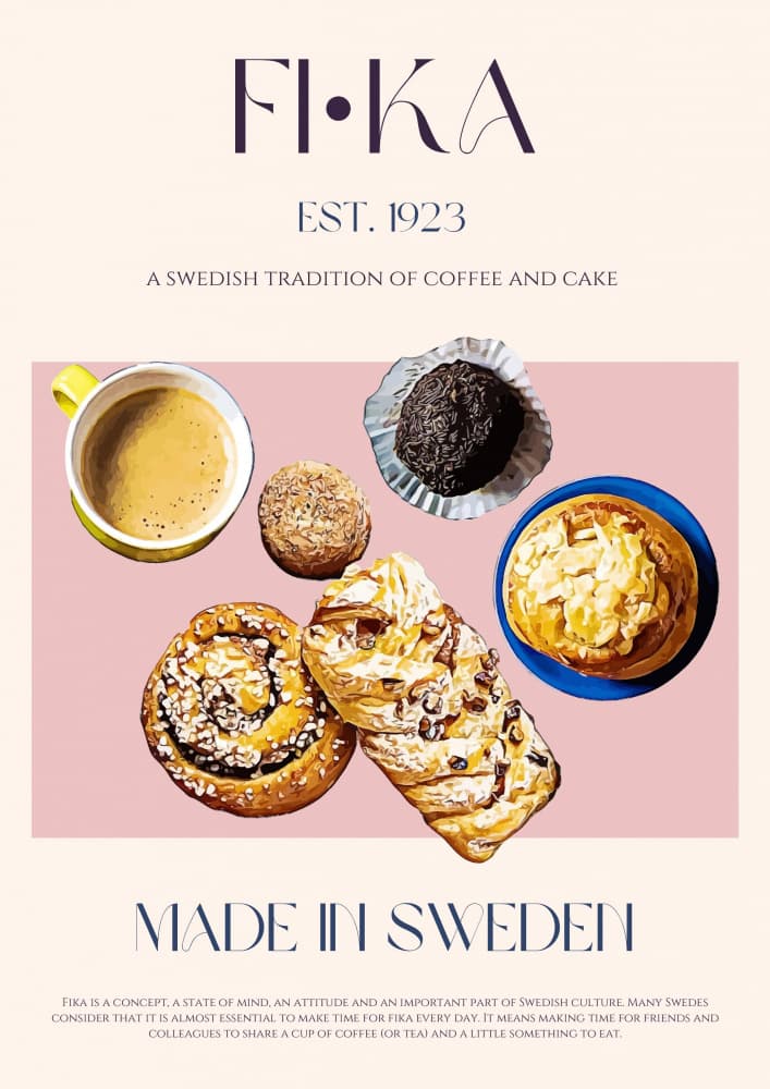 Swedish Fika Treats by Nazma Khokhar — canvas wall art