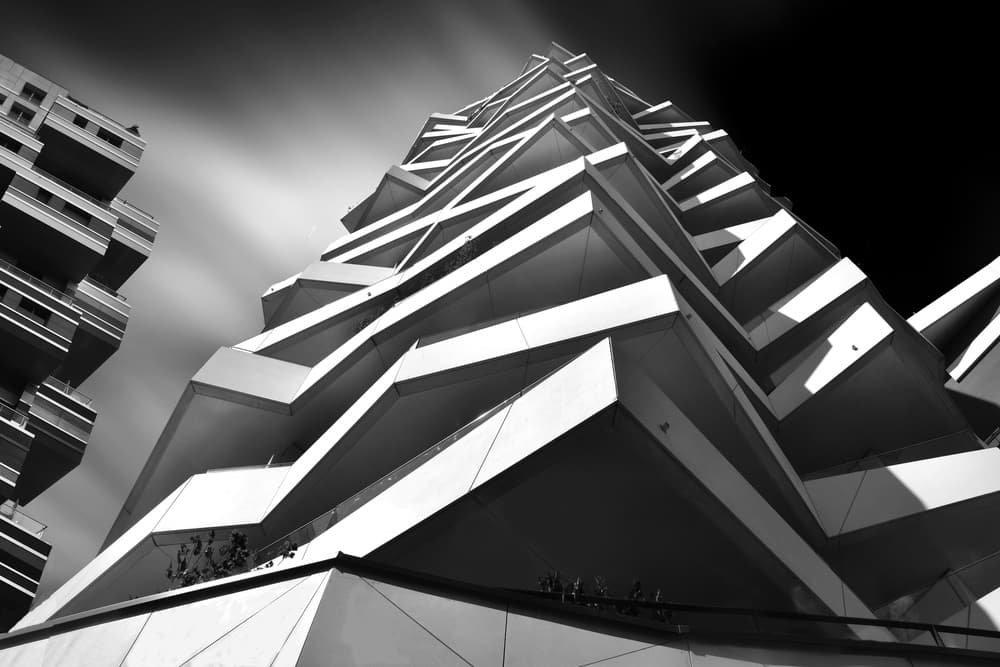 Modern Geometric Facade by Pierre Bacus — canvas wall art
