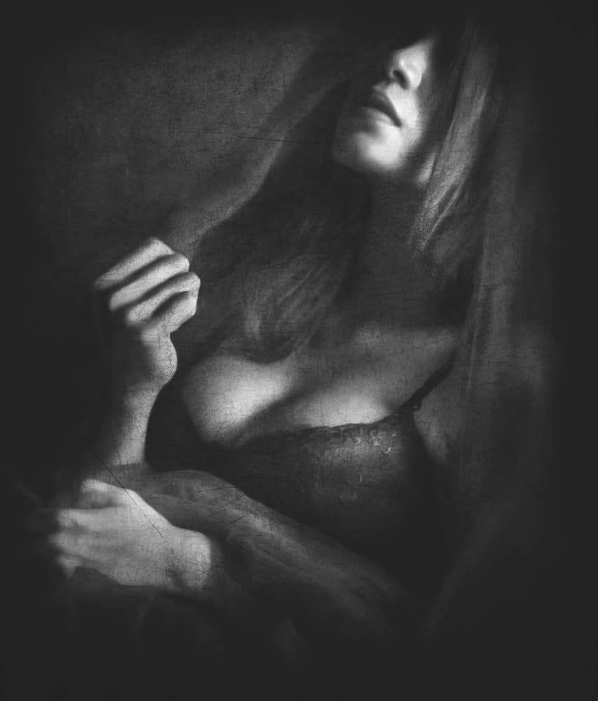 Shadowed Feminine Beauty by Sebastian Kisworo — canvas wall art