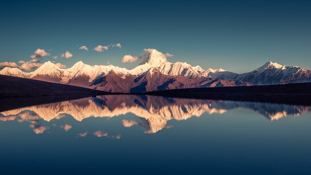 Majestic Mountain Reflection by qiye — canvas wall art