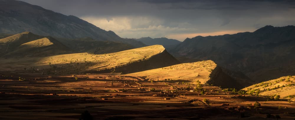 Golden Mountain Landscape by Rostovskiy Anton — canvas wall art