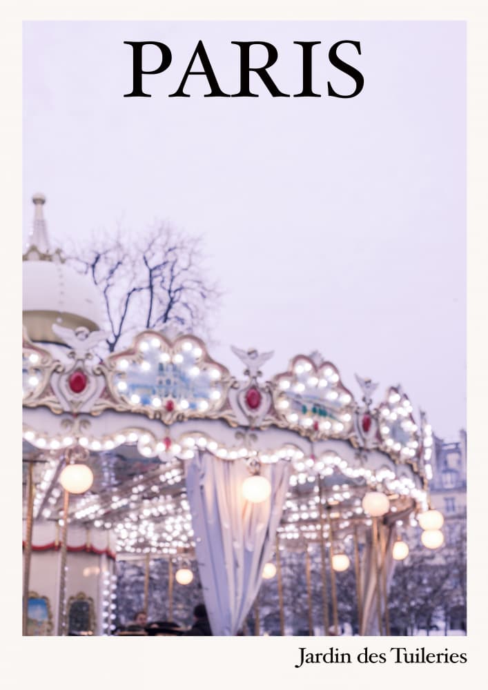 Dreamy Paris Carousel by Talitha McQueen — canvas wall art