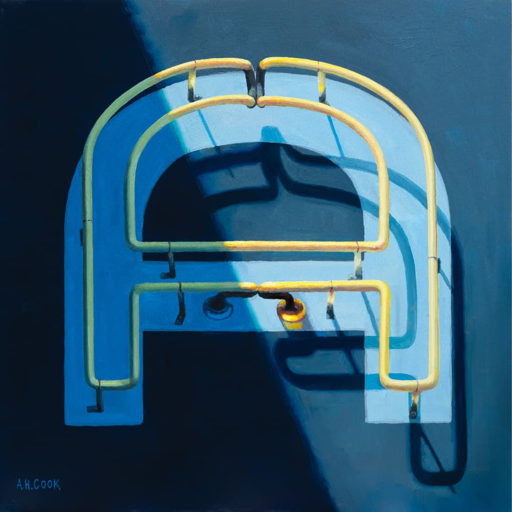 Retro Neon Letter A by Amanda Hope Cook — canvas wall art