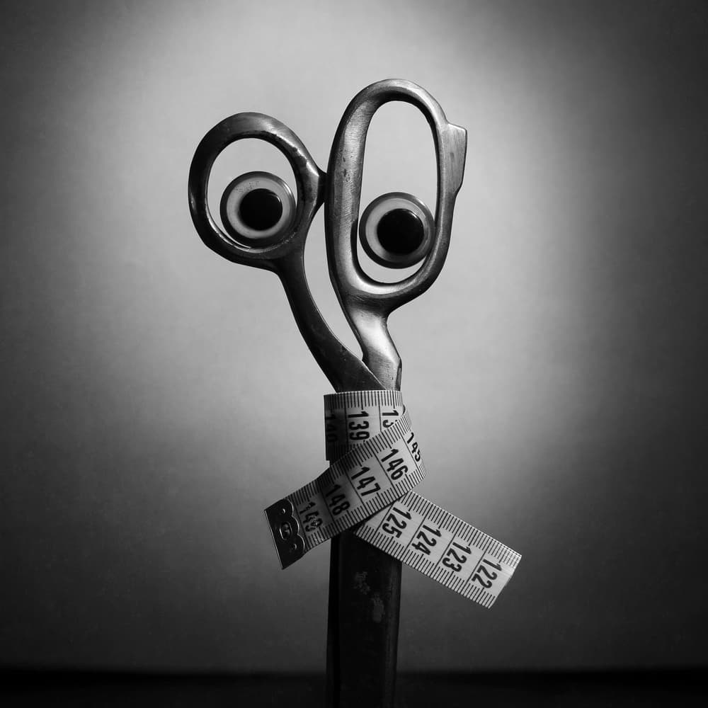 Whimsical Tailor Scissors by Victoria Glinka — canvas wall art
