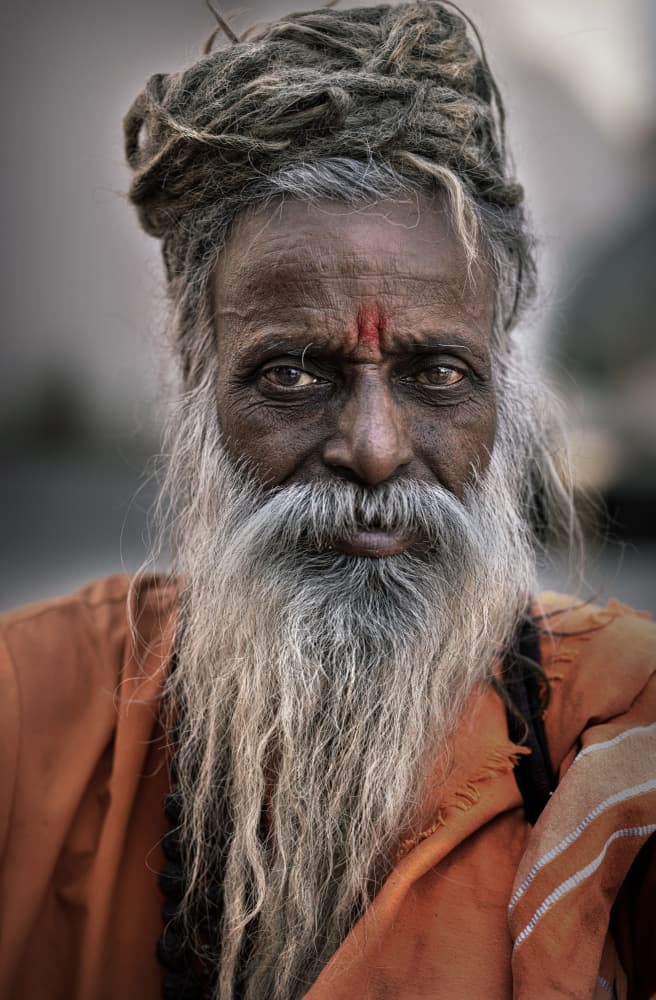 Wise Sadhu Portrait by Waldemar Szmidt — canvas wall art