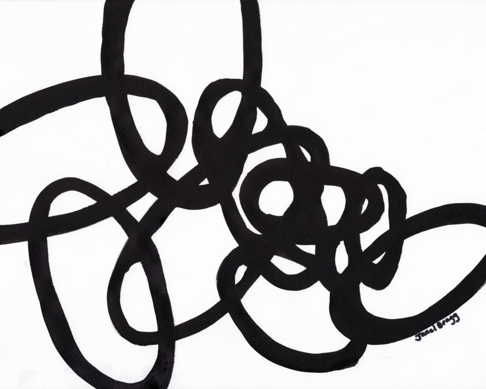 Abstract Ink Loops by Janel Bragg — canvas wall art