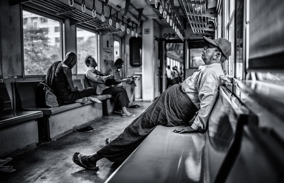 Quiet Train Journey by Marco Tagliarino — canvas wall art