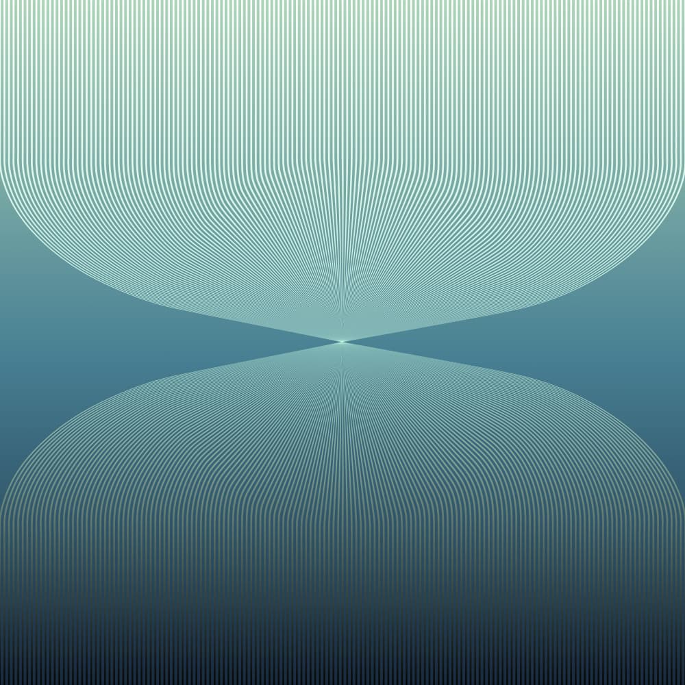 Abstract Teal Waves by Angelo Cerantola — canvas wall art
