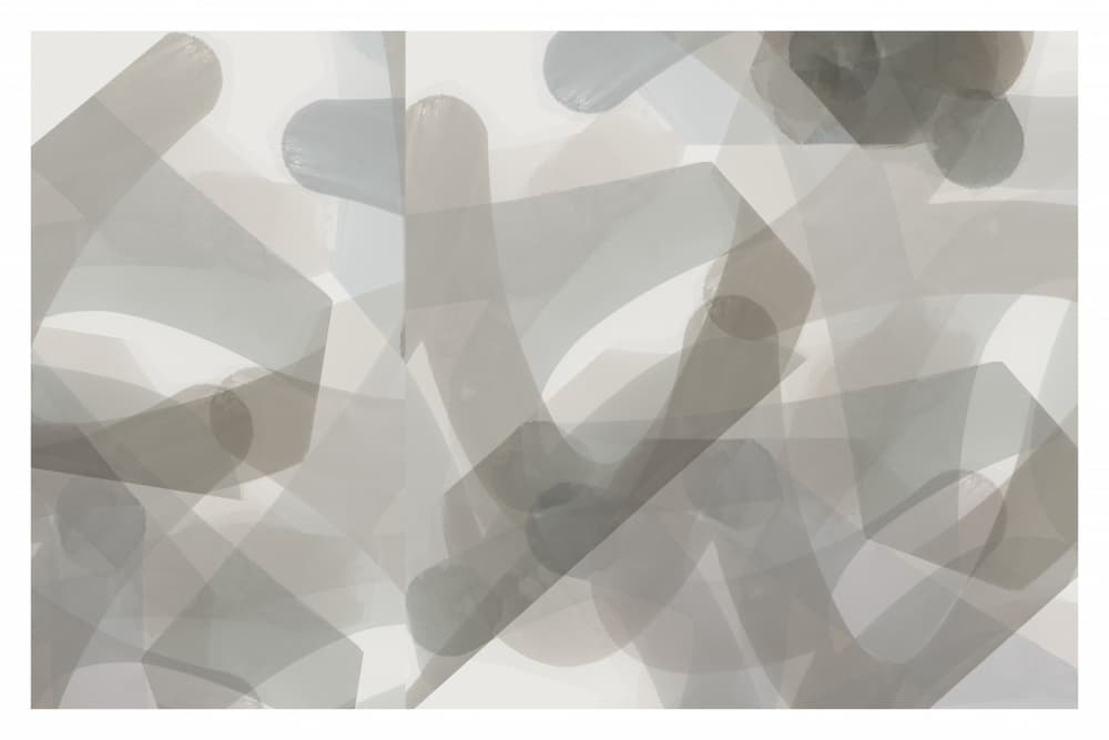 Soft Geometric Overlap by cartissi — canvas wall art