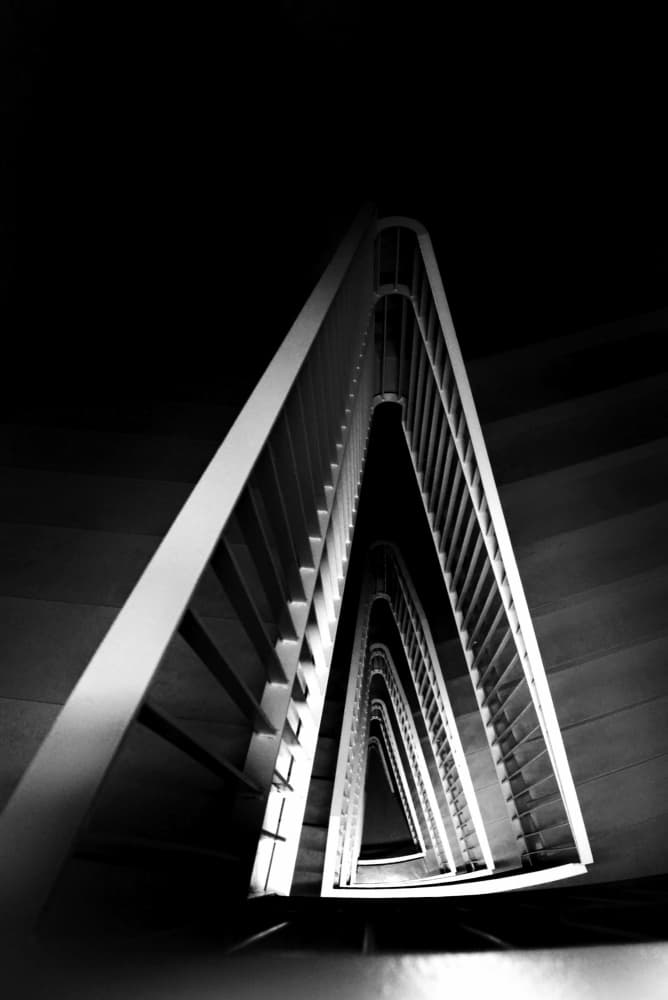Endless Spiral Stairs by Jorge Pimenta — canvas wall art