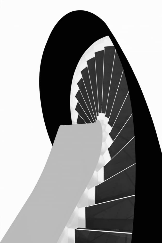 Abstract Spiral Staircase by Rui Correia — canvas wall art