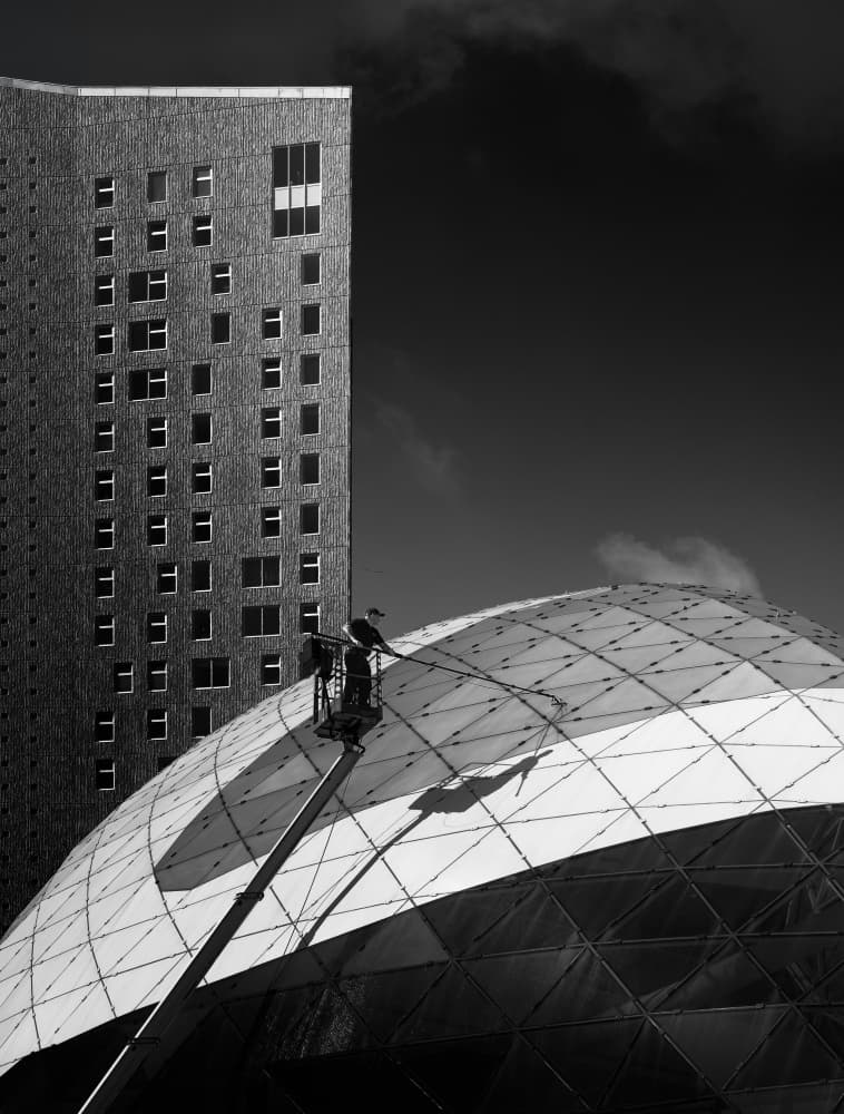 Geometric City Maintenance by Greetje van Son — canvas wall art