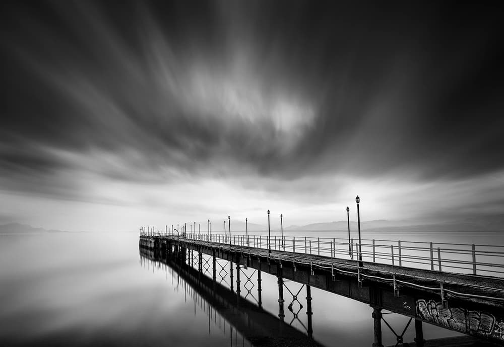 Long Exposure Pier by George Digalakis — canvas wall art