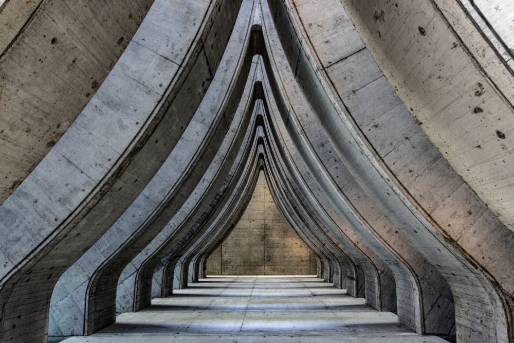 Geometric Concrete Arches by Franco Tessarolo — canvas wall art