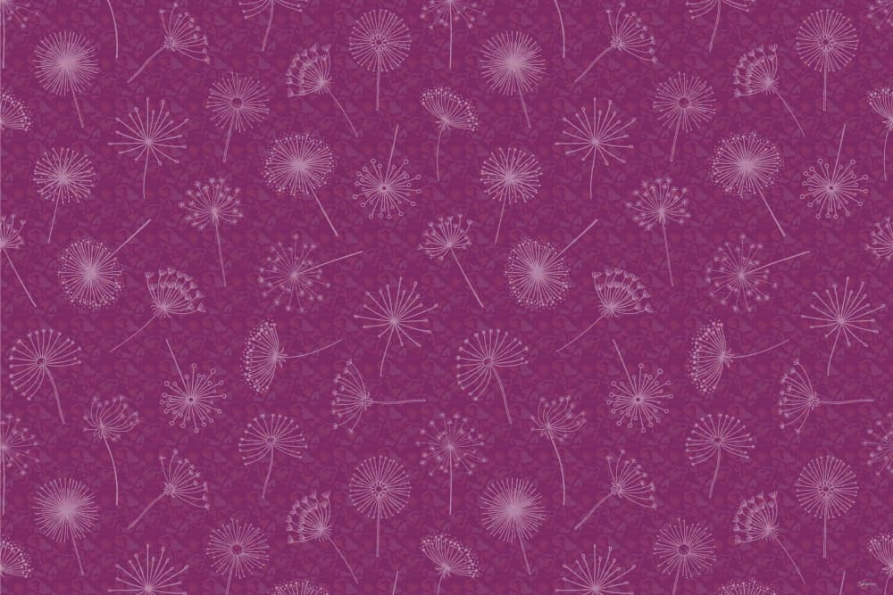 Ethereal Purple Dandelions by Sue Skellern — canvas wall art
