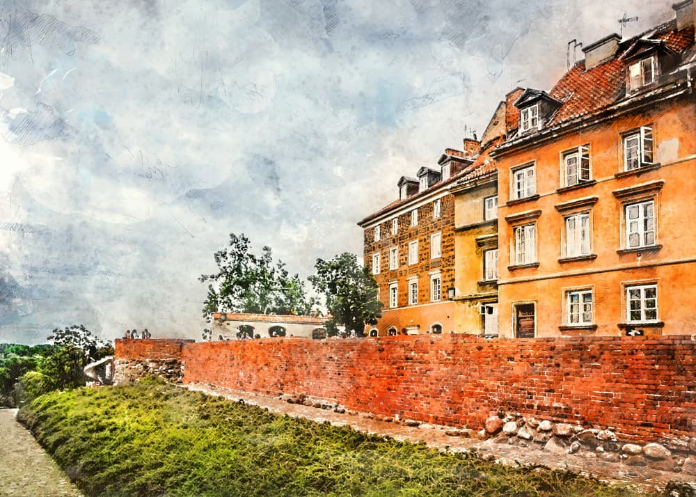 Old City Walls by Justyna Jaszke — canvas wall art