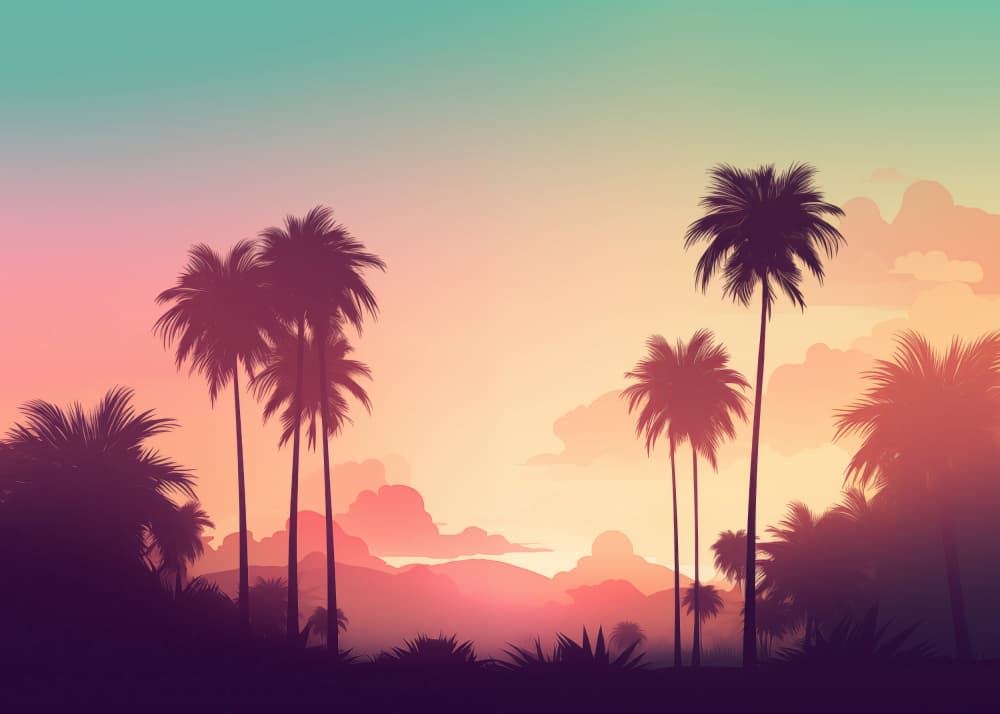 Vibrant Tropical Sunset by Andreas Magnusson — canvas wall art