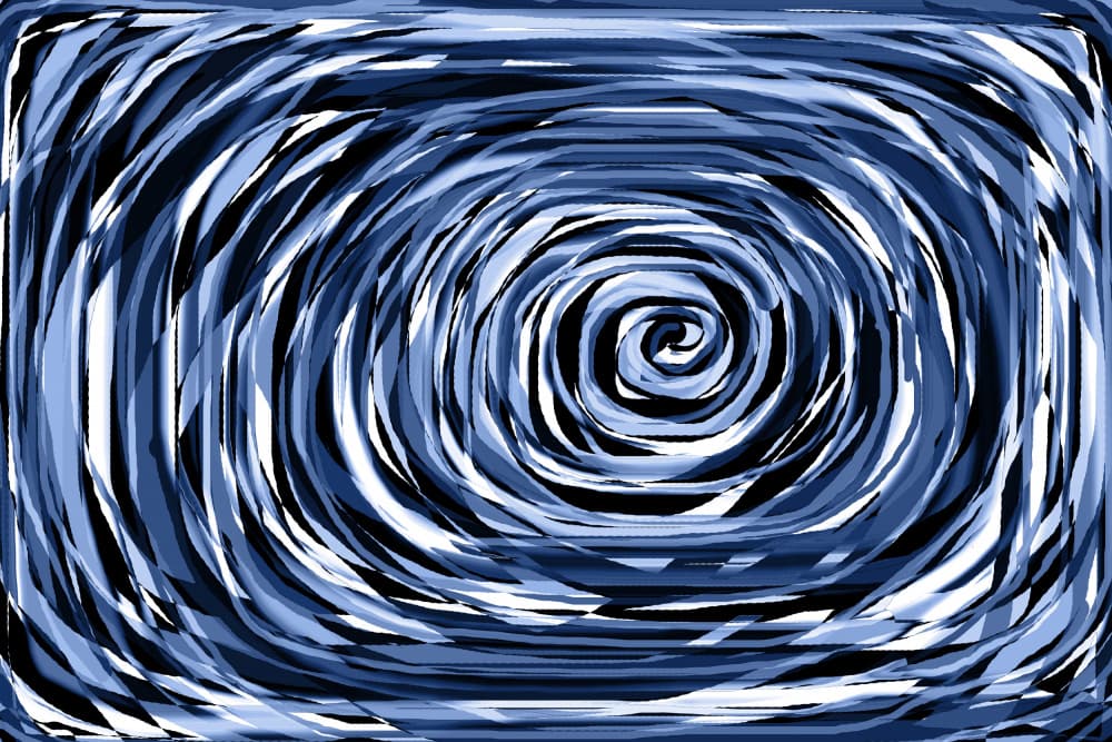 Deep Blue Vortex by Christina Sillen — canvas wall art