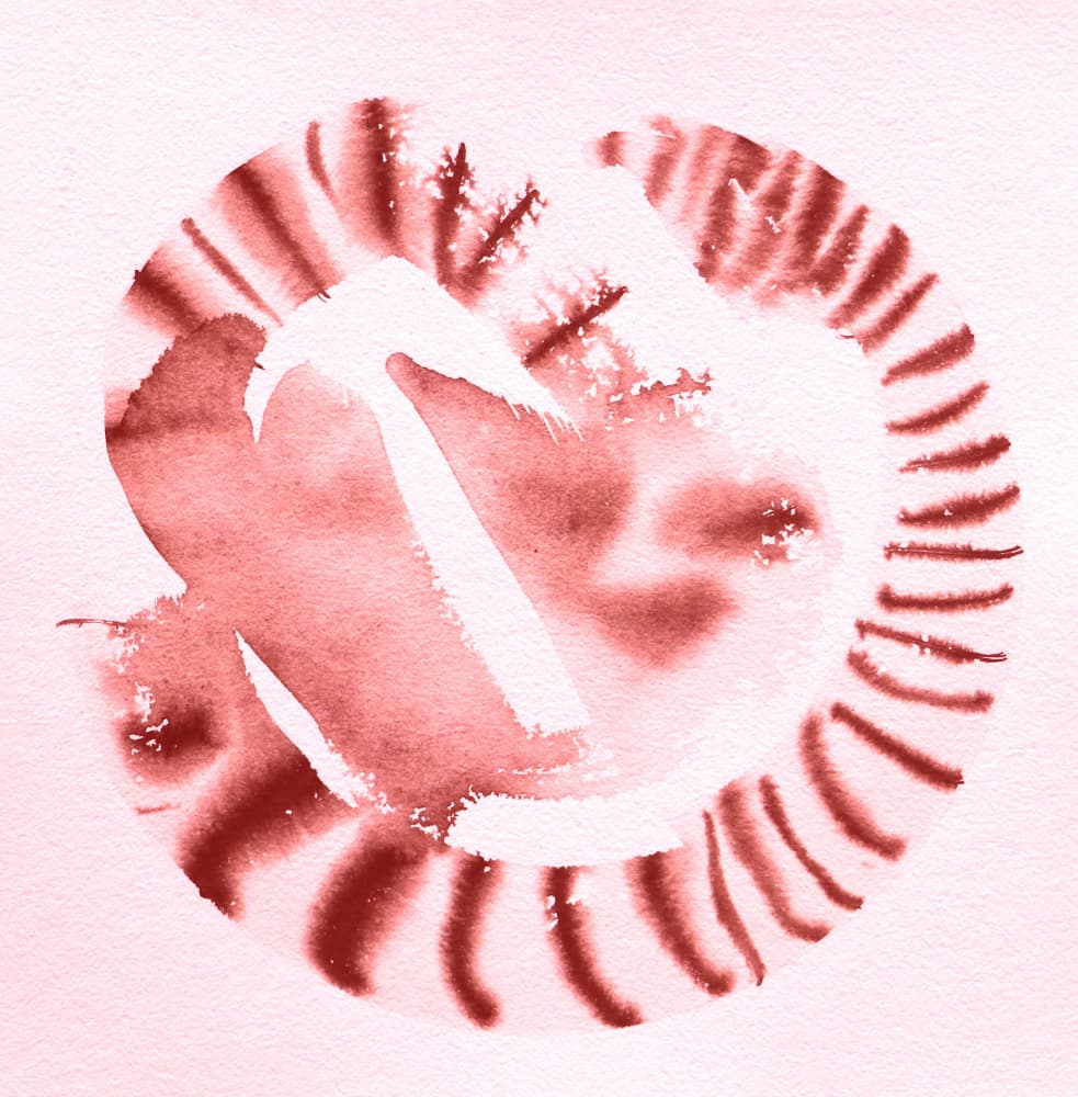 Blush Red Brushstroke by Santhosh ch — canvas wall art