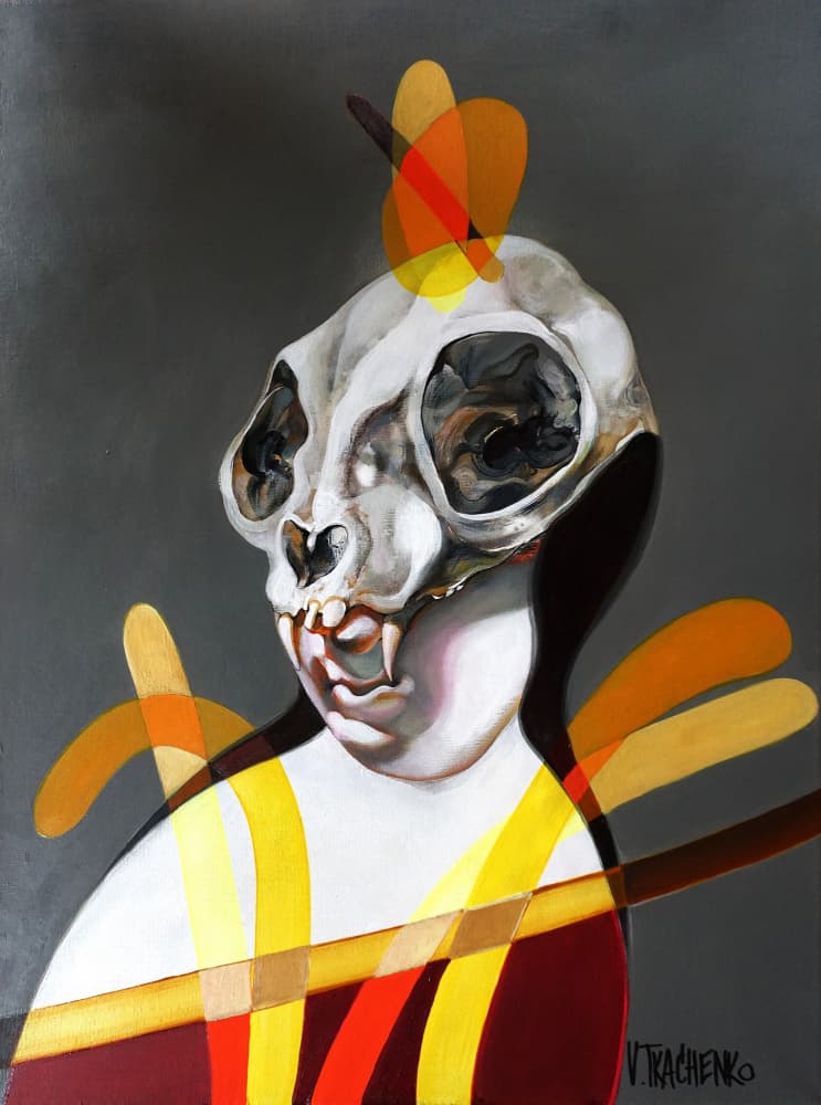 Abstract Skull Figure by Victor Tkachenko — canvas wall art