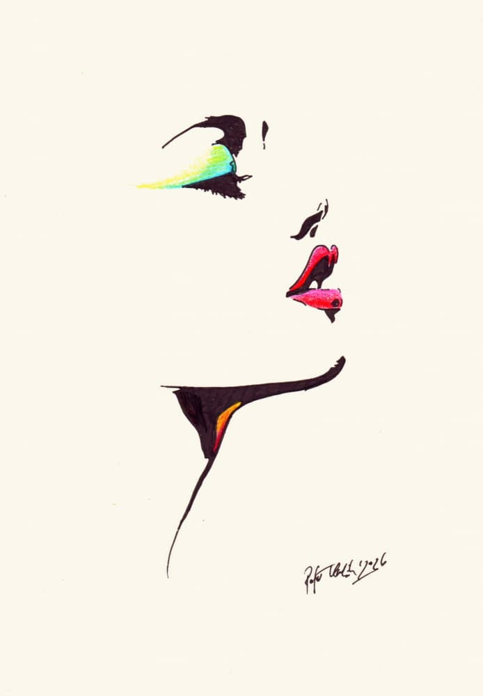 Vibrant Beauty Profile by Rafal Kulik — canvas wall art