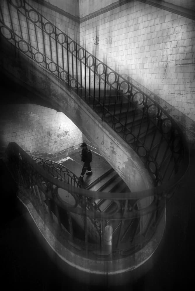 Mysterious Spiral Staircase by Jorge Pimenta — canvas wall art