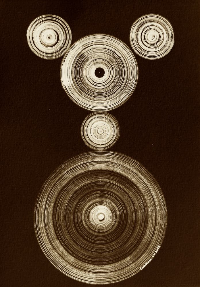 Concentric Ring Forms by Santhosh ch — canvas wall art