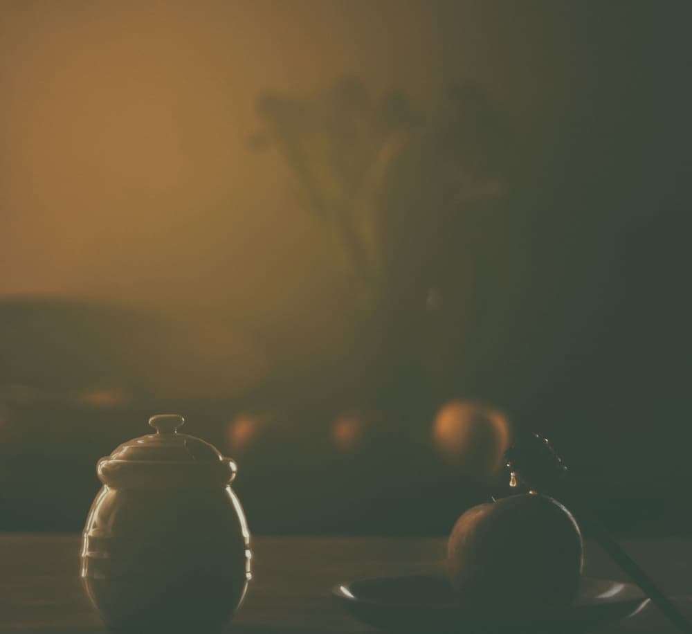Warm Honey Apple Still Life by Delphine Devos — canvas wall art