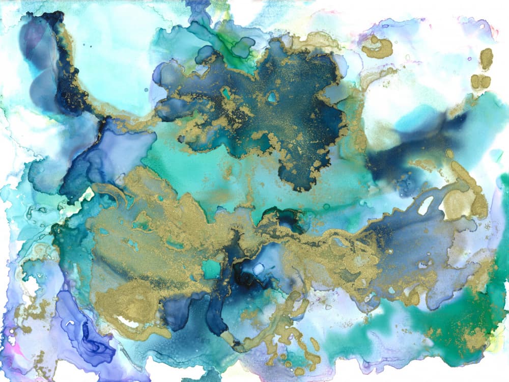 Fluid Gold Abstract by Jemma Morris — canvas wall art