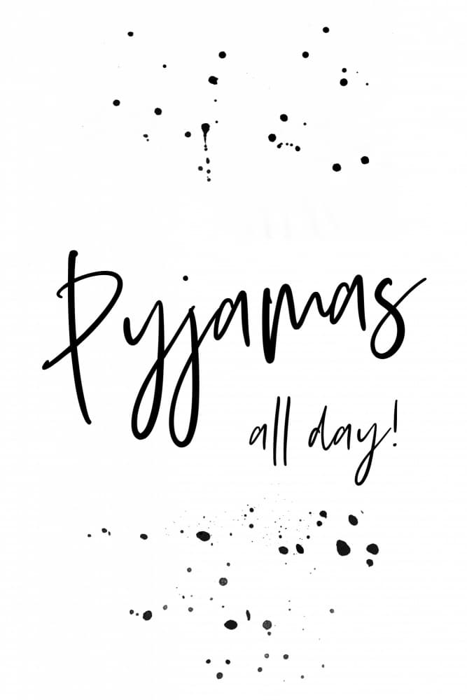 Pyjamas All Day by Melanie Viola — canvas wall art