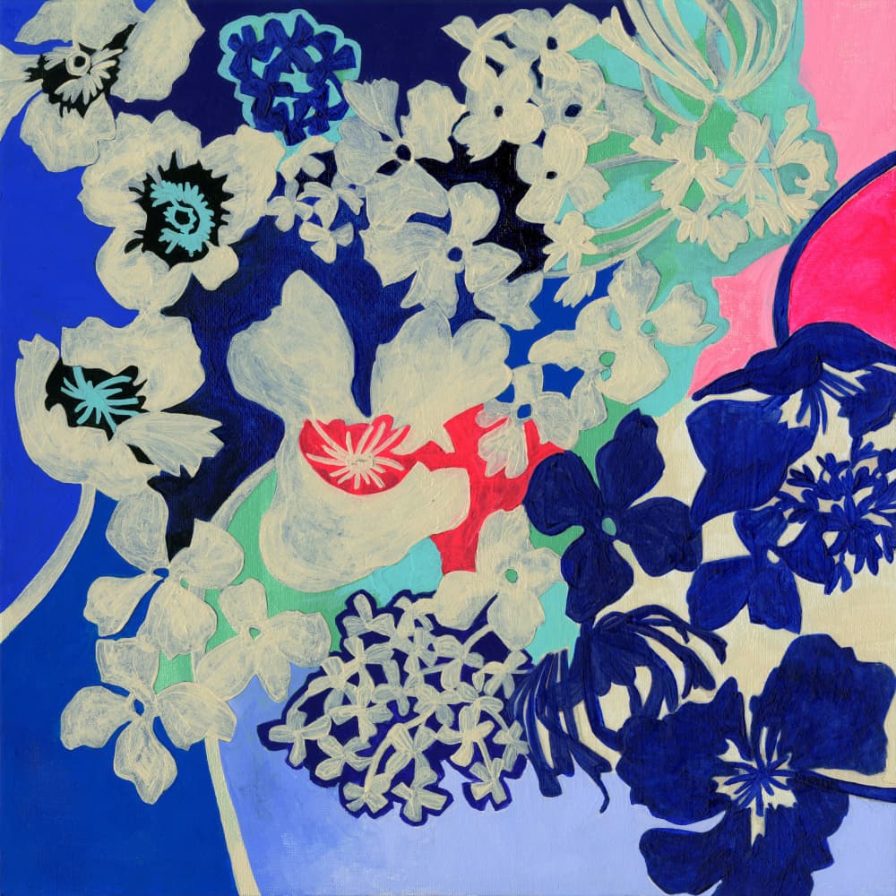 Vibrant Floral Bloom by Katy Tanis — canvas wall art