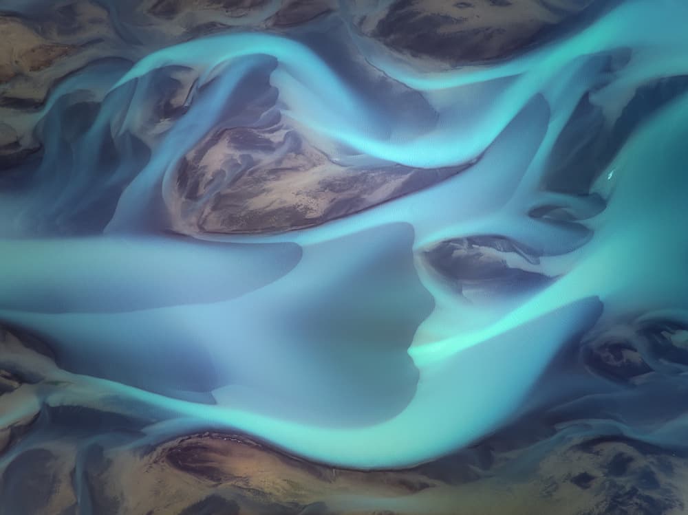 Glacial River Patterns by Judith Kuhn — canvas wall art