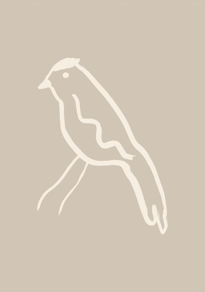 Minimalist Bird Sketch by Studio JKN — canvas wall art