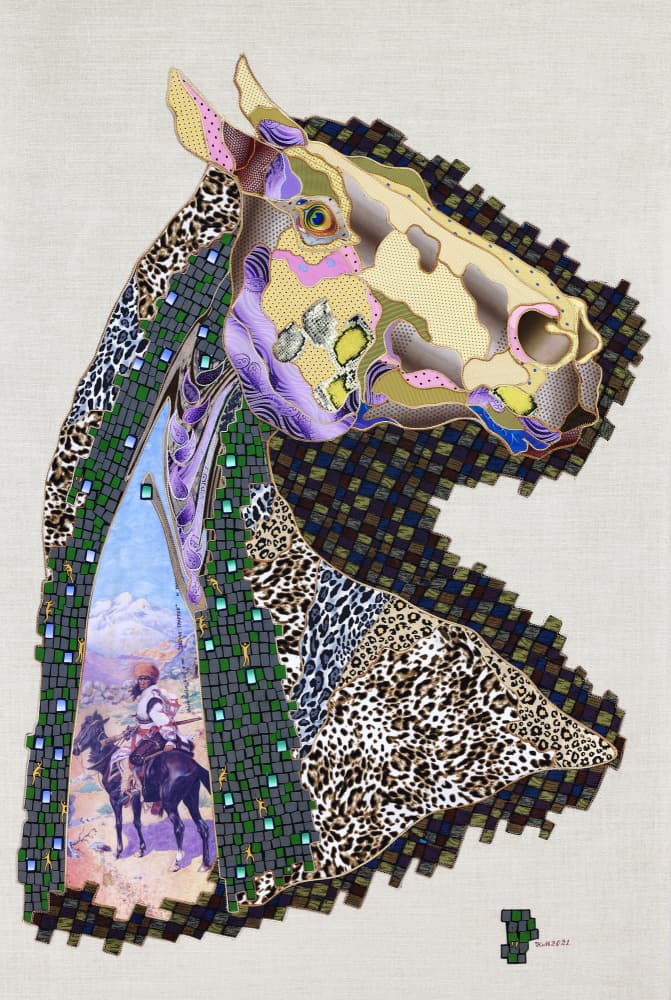 Abstract Horse Spirit by Kostyantin Malginov — canvas wall art