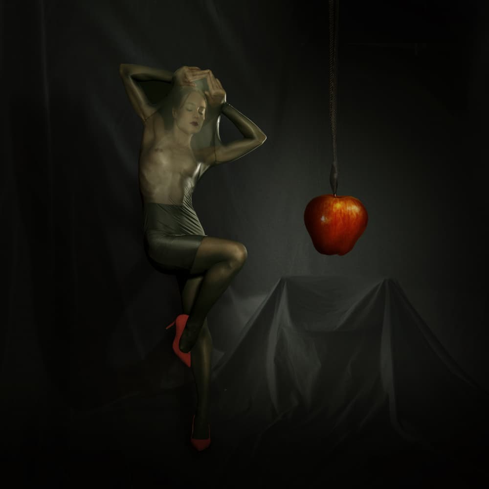 Dark Temptation Portrait by Christine von Diepenbroek — canvas wall art