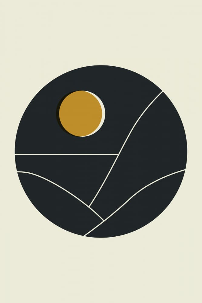 Golden Moonscape by jay stanley — canvas wall art