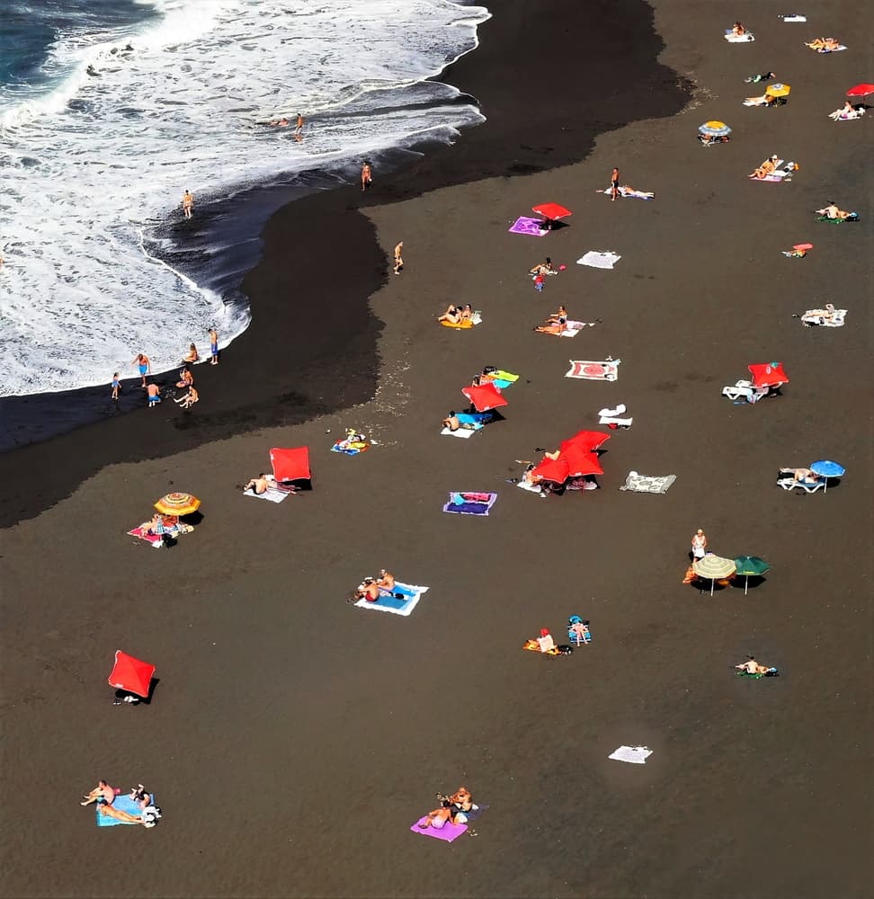 Vibrant Black Sand Beach by Markus Auerbach — canvas wall art