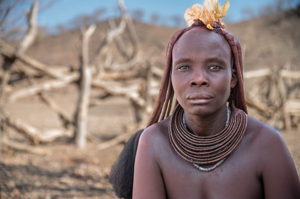 Himba Woman Portrait by Ilana Lam — canvas wall art