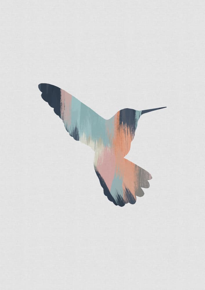 Colorful Hummingbird Flight by Orara Studio — canvas wall art