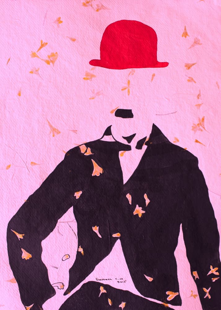 Iconic Bowler Hat Man by Santhosh ch — canvas wall art