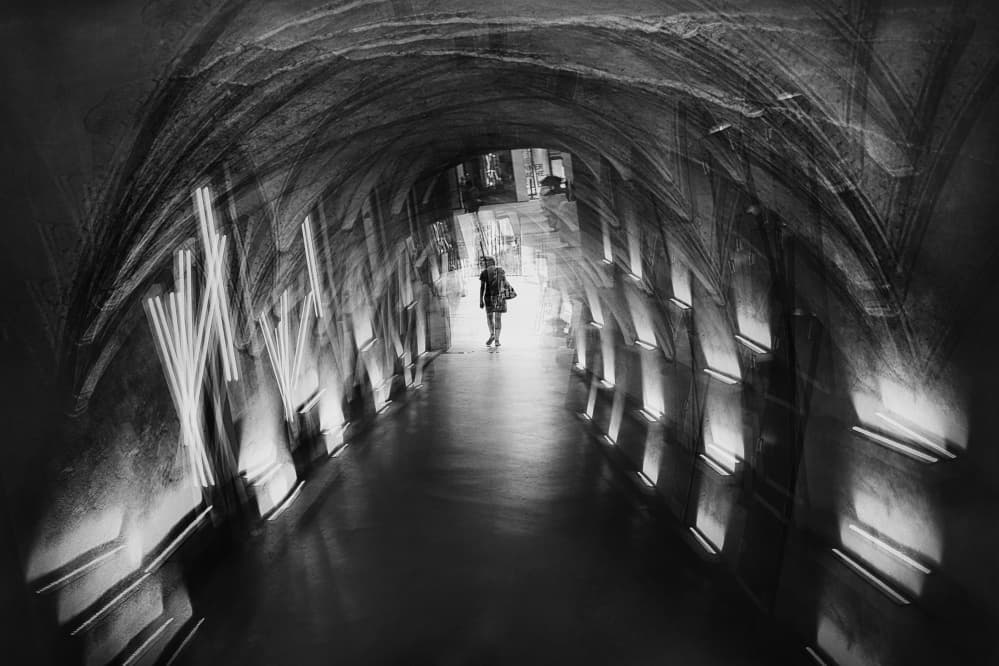Solitary Tunnel Journey by Damijan Sedevcic — canvas wall art