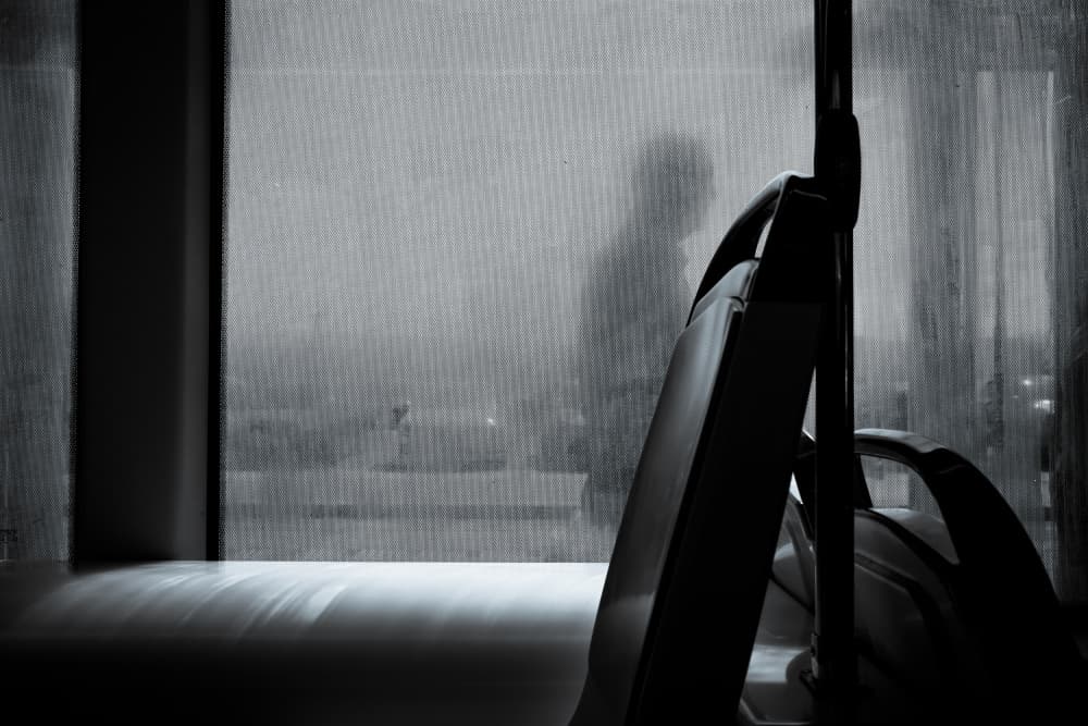 Lonely Figure by Window by Ali Ayer — canvas wall art