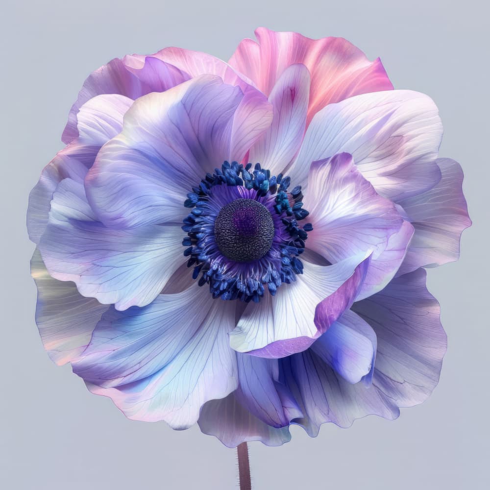 Elegant Purple Bloom by Bilge Paksoylu — canvas wall art