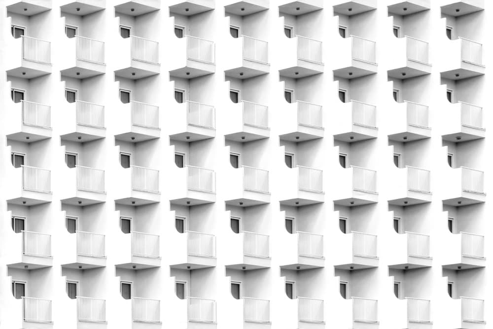 Geometric Repetition by Hans-Wolfgang Hawerkamp — canvas wall art
