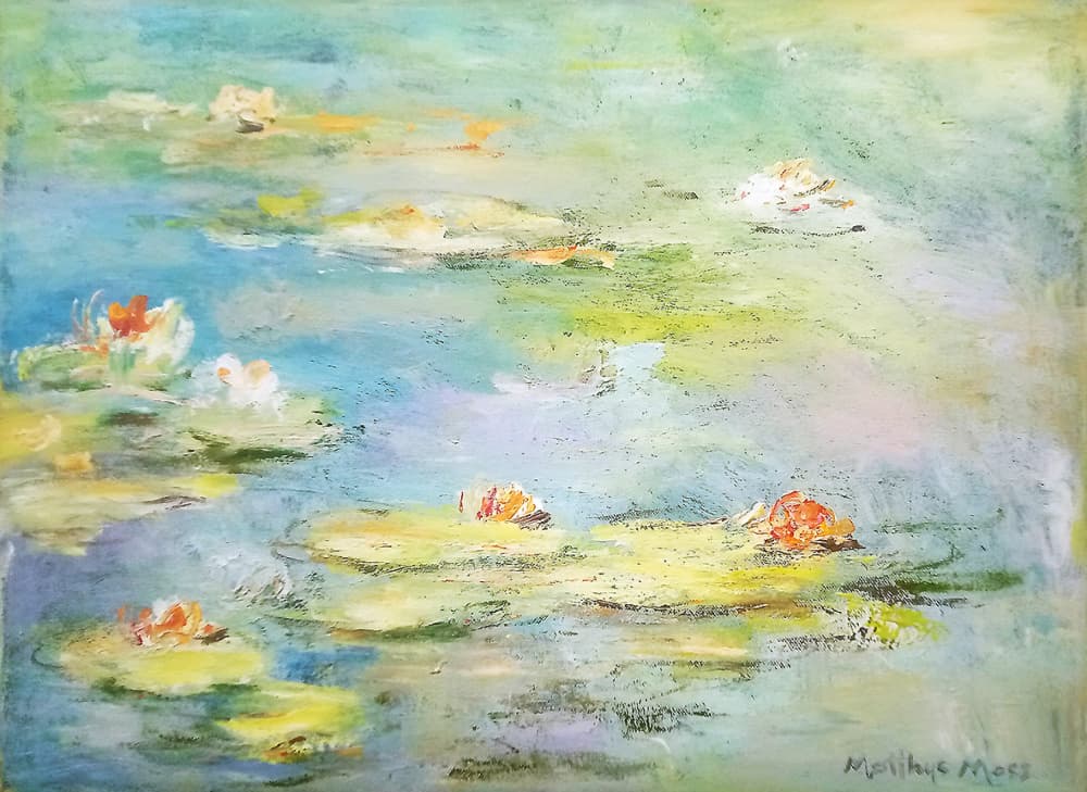 Peaceful Water Lilies by Matthys Moss — canvas wall art