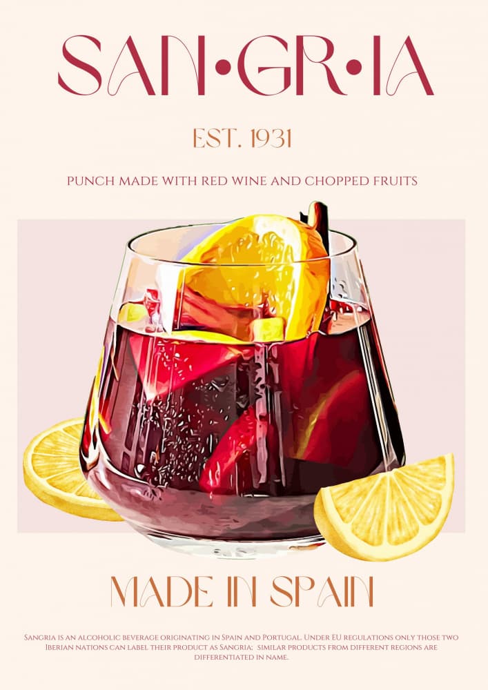 Classic Spanish Sangria by Nazma Khokhar — canvas wall art