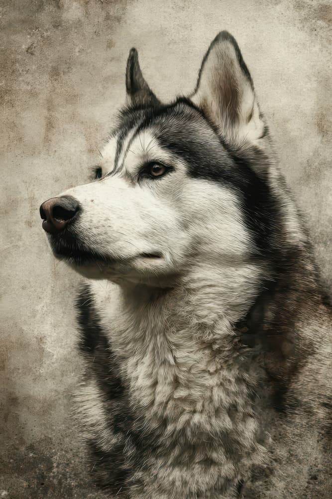 Majestic Siberian Husky by Rafal Kulik — canvas wall art